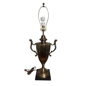 Original 1985 Chapman! Trophy Urn Form Table Lamp HEAVY BRASS VINTAGE 32" Rare